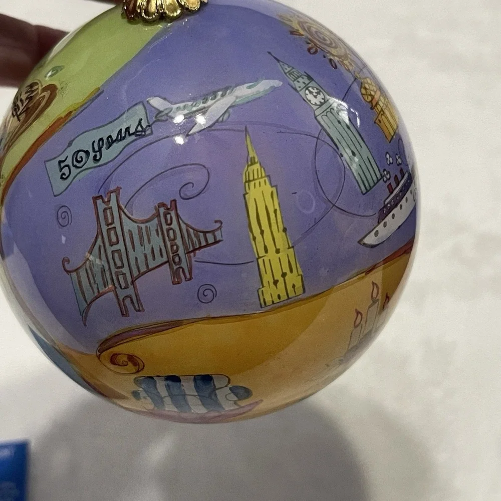 Christmas Ornament Pier One Li Bien  Hand‎ Painted 2012 Golden Anniversary
